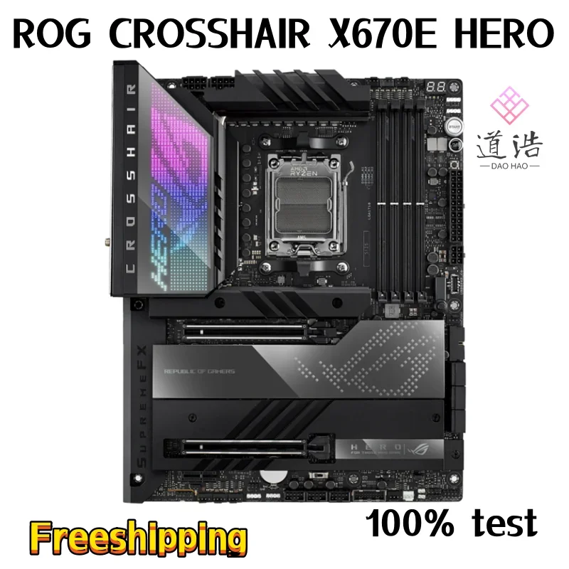 For ROG CROSSHAIR X670E HERO Motherboard 192GB HDMI PCI-E5.0 Socket AM5 DDR5 ATX X670 Mainboard 100% Tested Fully Work