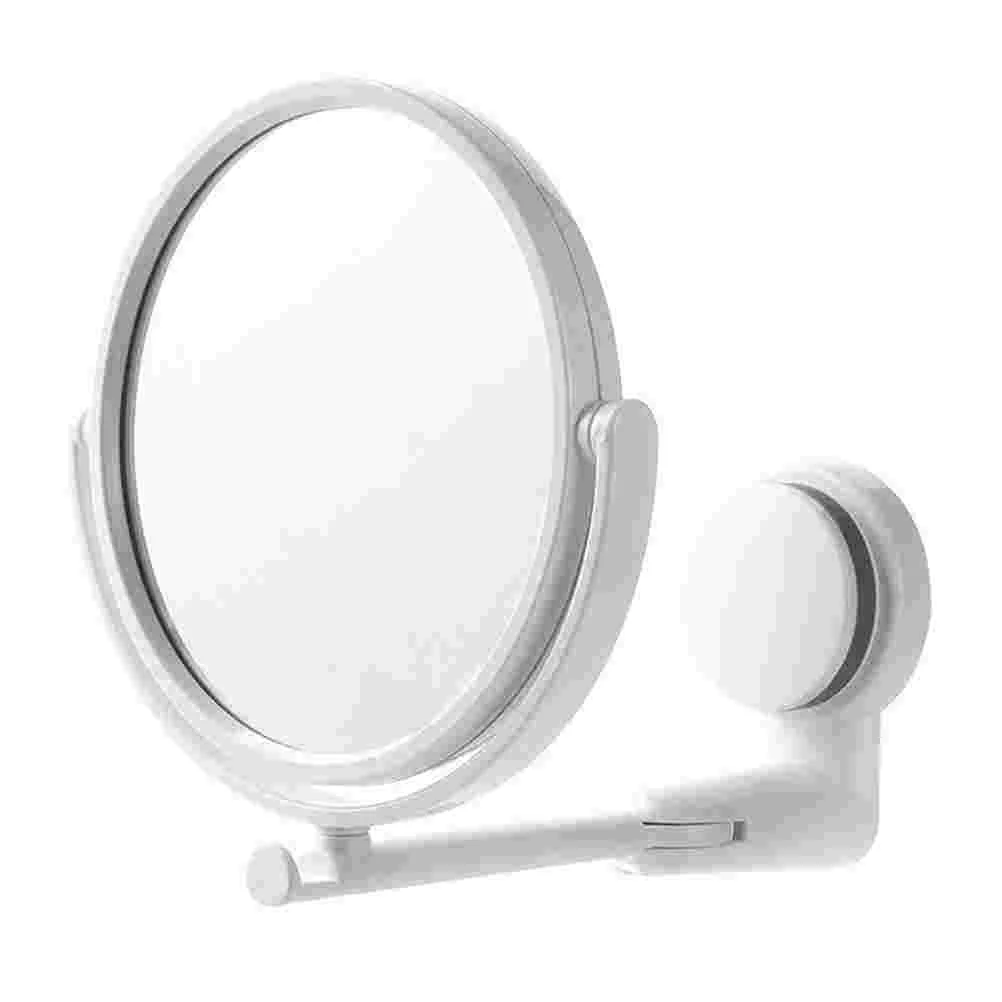 Punch-Free Creative Suction Cup Mirror For Shower Angle Adjustable Folding Simple Style Wall Mounted Mirror for