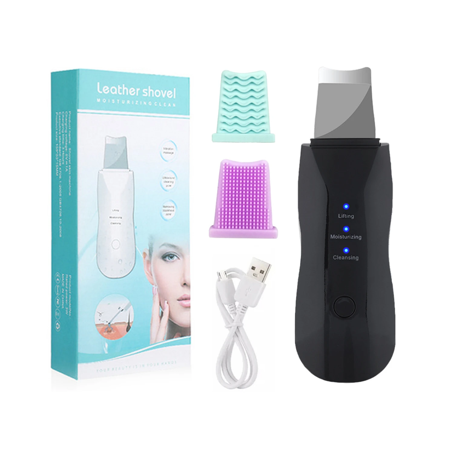 

Ultrasonic Deep Cleansing Facial Cleanser for Gentle and Effective Blackhead Removal with Vibration Massage