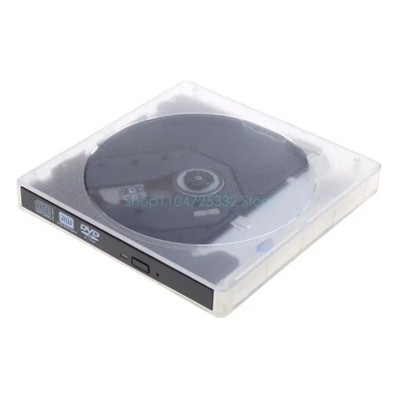 Transparent External ODD HDD DVD Player Optical Drive USB Type C Laptop ROM for Laptop Desktop PC  Laptop Tablet Promotion DVD
