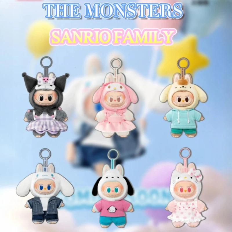 

Labubu X Sanrio Family The Monsters Vinyl Plush Doll Kawaii Anime Figure POP MART Mystery Box Trendy Toy KeyChain Gift