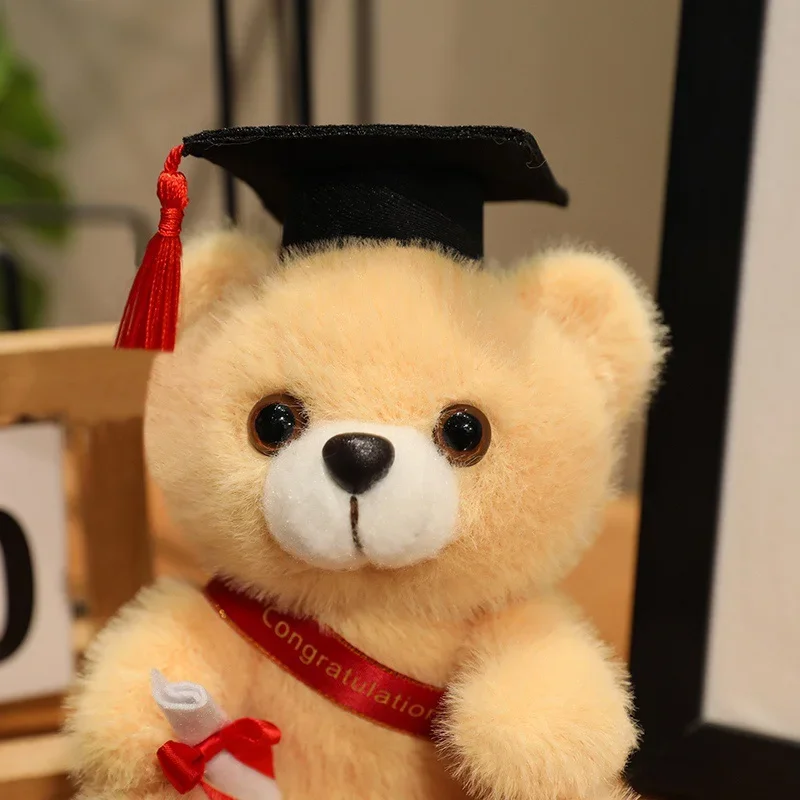 18 cm Nette Arzt Kappe Bär Puppe Kleidung Bär Kuscheltiere Plüsch Spielzeug Jungen Mädchen Studenten Abschluss Geschenk Hause Dekoration – Detail 20