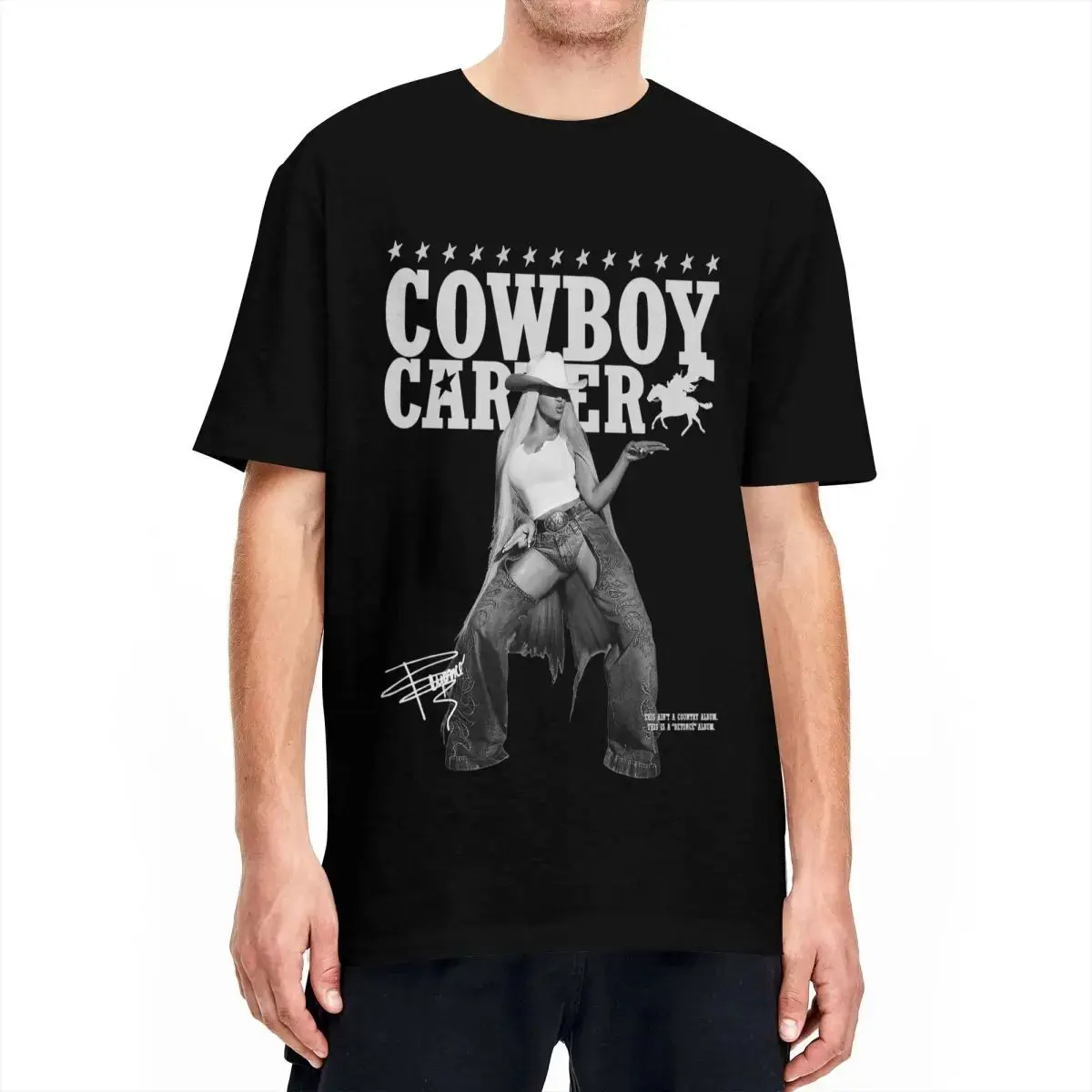 Men Women Beyonce ROCK Cowboy Carter Act II Album T Shirt Cotton Clothes Hipster Short Sleeve Round Neck Plus Size T-Shirts