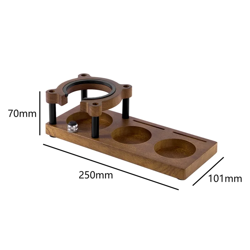 ABRG-Basis untuk Bubuk Kopi 51/53/58 Mm Pegangan Mesin Kopi Tamper Kain Bubuk Palu Rak Penyimpanan Kayu Solid