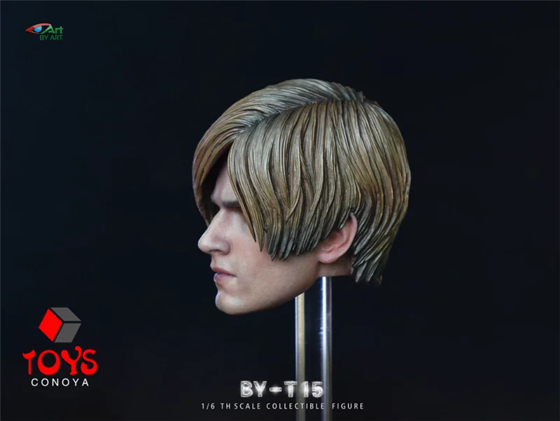 In Stock BY-ART BY-T15 1/6 RPD Leon Scott Kennedy Head Sculpt Carving Model Fit 12-inch Male Soldier Action Figure Body Dolls