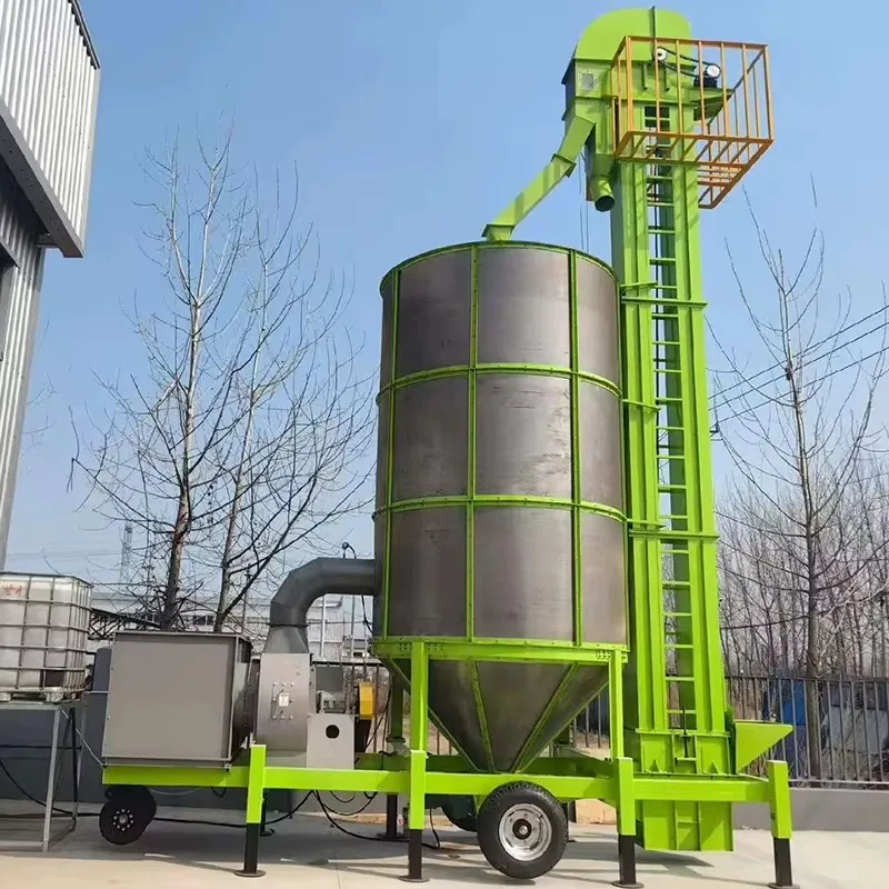 Customized High Efficiency Mobile Grain Dryer With PLC Digital Control High Productivity 2-Year Warranty For Rural Use