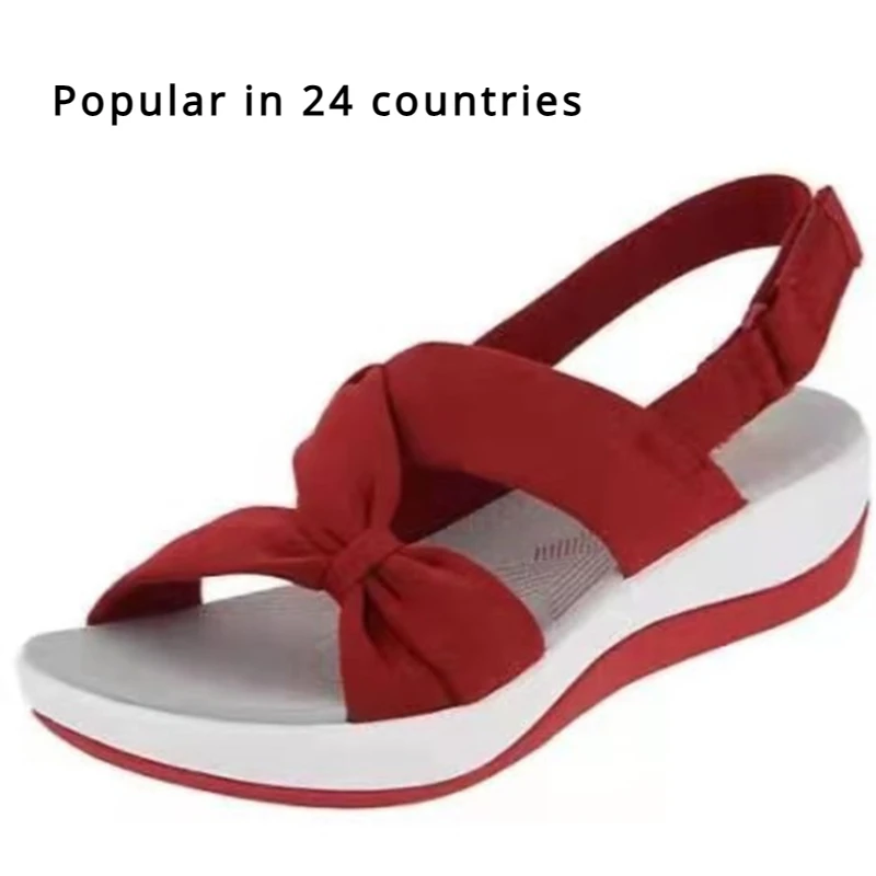 

Women Sandals Summer Closed Toe Roman Sandals Women Bow Platform Wedges Sandals 2024 WomSandals en Plus Size 43