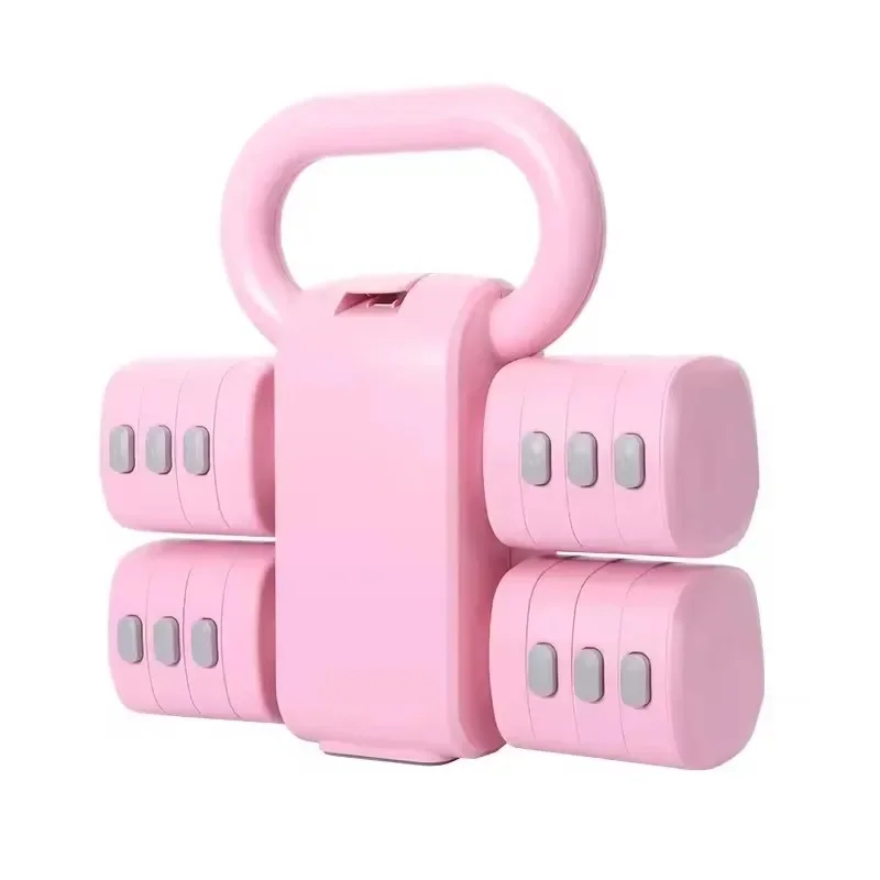 Pink 2-in-1 Multi-Function Kettlebell Dumbbell Adjustable Weight To Meet Diverse Training Needs Ideal for Women's Fitness Use