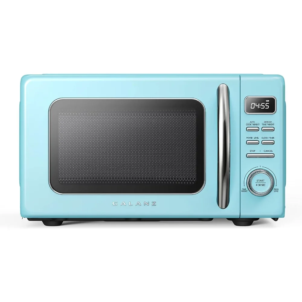 

Retro Countertop Microwave Oven with Auto Cook & Reheat, Defrost, Quick Start Functions