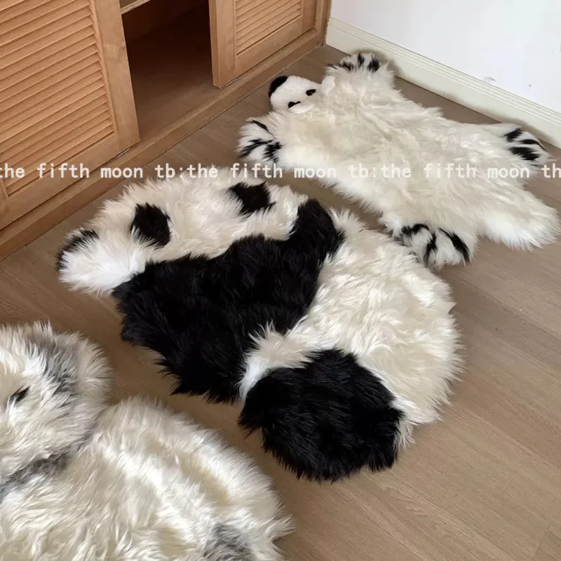 Bear Animal Plush Carpet Floor Non Slip Rug Bedroom Iving BedRoom Anti SlipRug Imitation Wool Soft Fluffy Floor Mat Home Decor