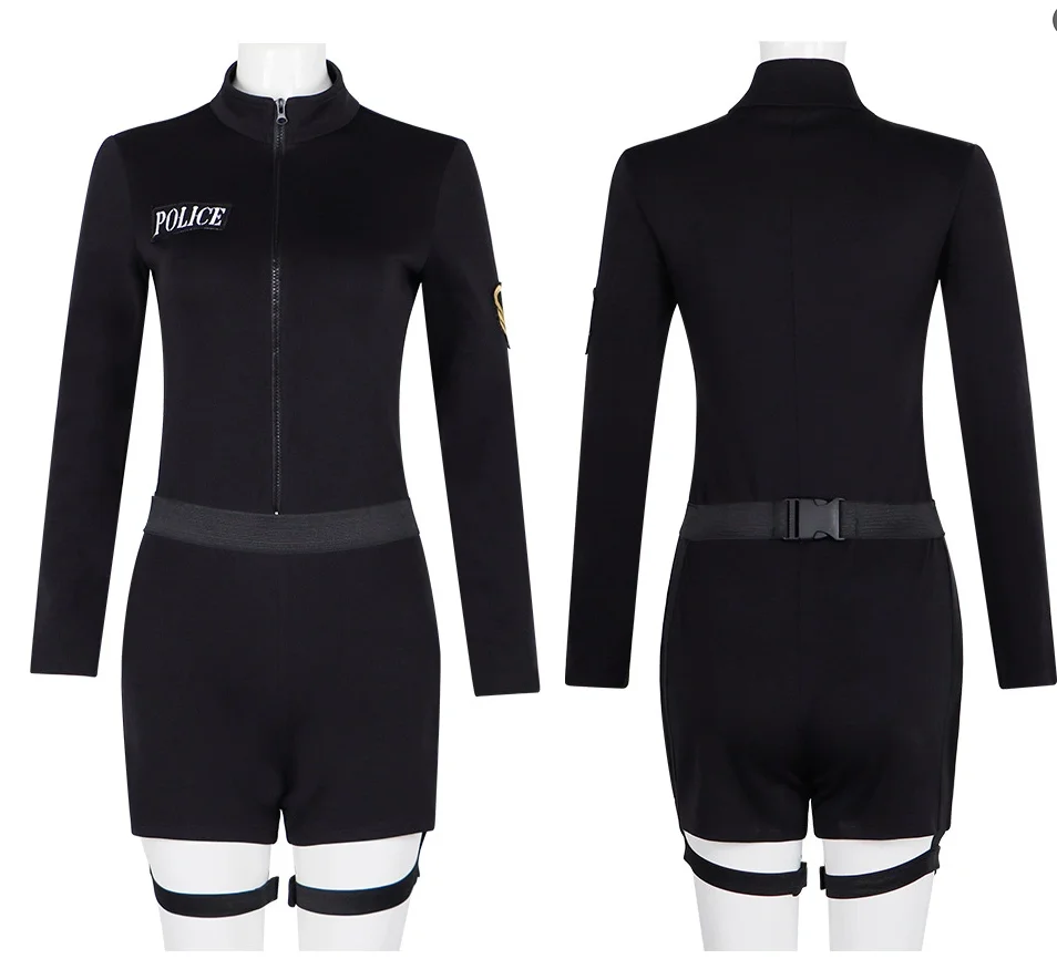 

Anime Role-playing Women Cop Cosplay Erotic Lingerie Witty Officer Cosplay Costume Jumpsuit Costume Uniform Nightclub Halloween