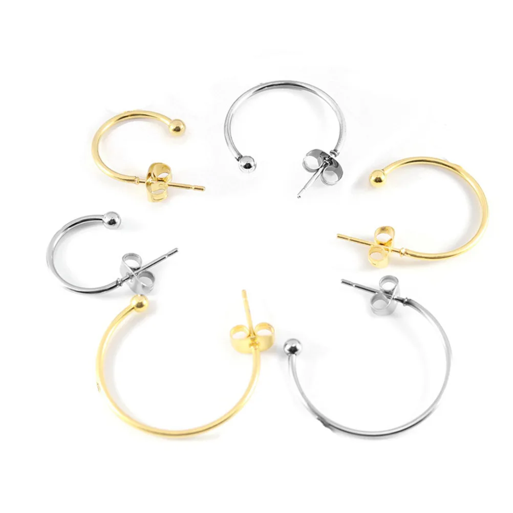 

6 Pcs Sterling Silver Earring Jewelry Making Shaped Hoops Drop Findings Accessories Supplies for Ears