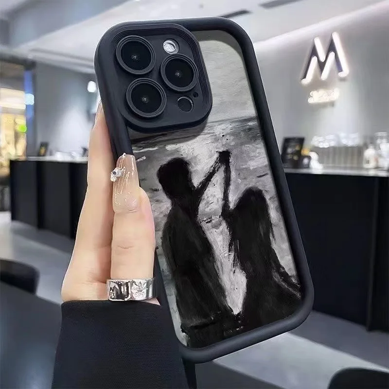 

Couple new phone case for iPhone 16 15 14 13 12 11 Pro/ Max/Plus anti-fingerprint shock-proof rear cover