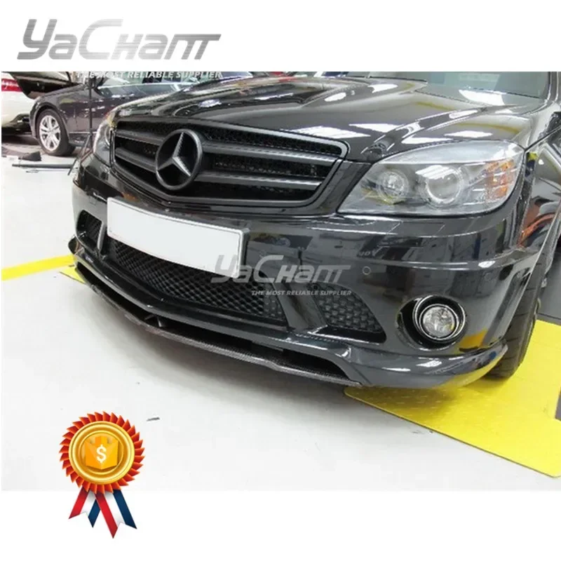 

Спойлер переднего бампера из карбона, подходит для Mercedes-Benz W204 C63 Sedan 2008-2011 годов выпуска, стиль CRS.