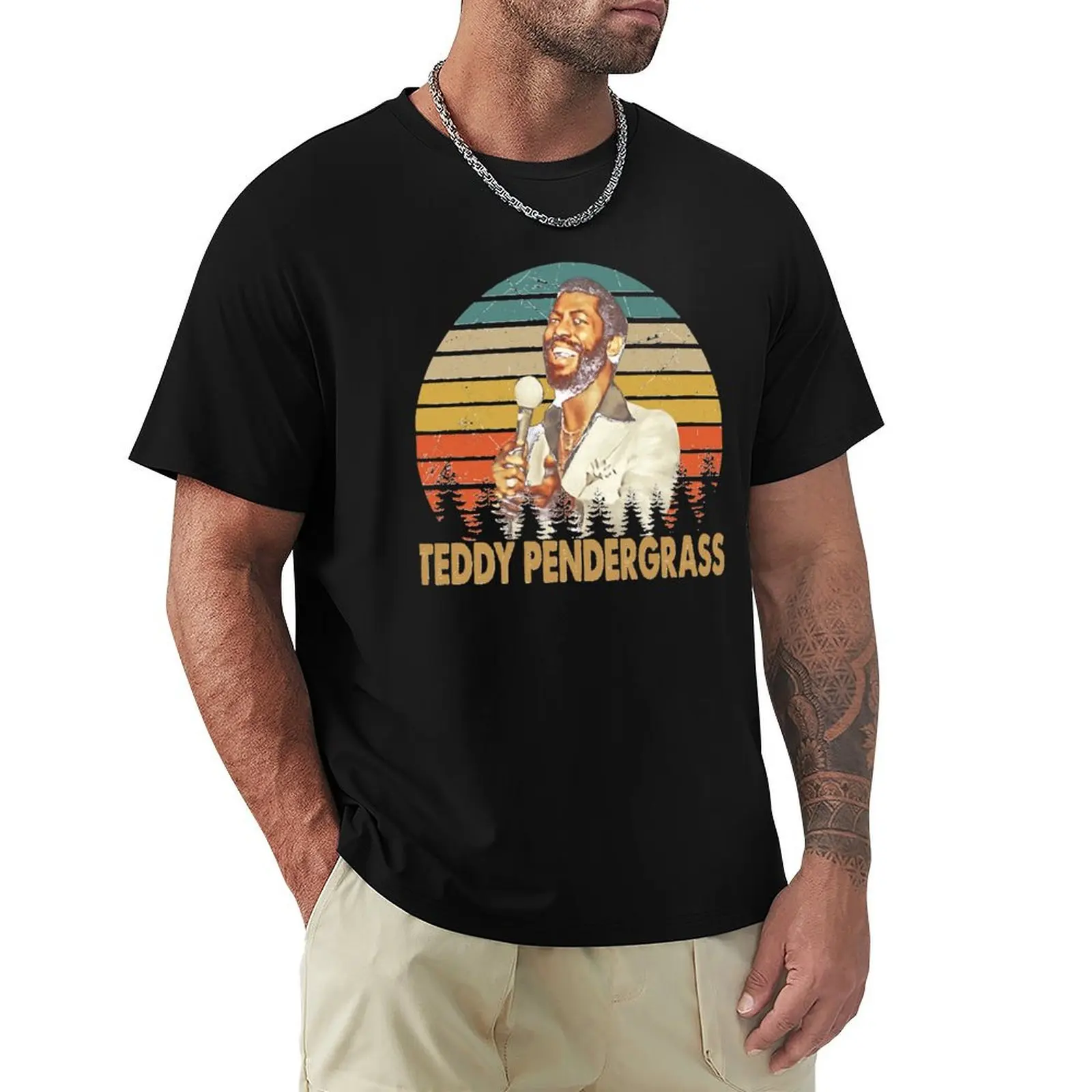 

Graphic color Teddy Pendergrass man T-Shirt cute clothes customizeds summer shirt custom t shirt mens cotton t shirts