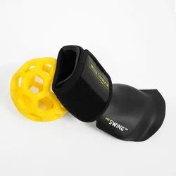 Pelota de entrenamiento de Swing de Golf con tirantes para la muñeca, Corrector de postura de Swing de Golf portátil, bolas de ayuda de entrenamiento, muñequera