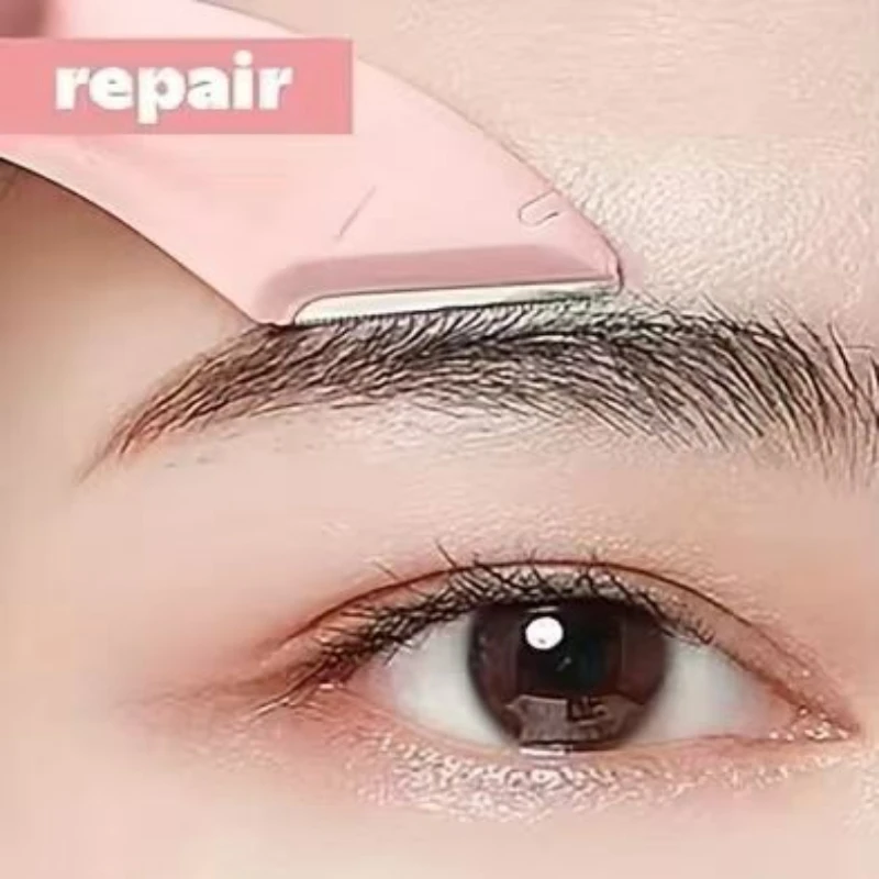 2Pcs Eyebrow Trimming Knife Eyebrow Face Razor For Women Eyebrow Scissors With Comb Brow Trimmer Scraper Easy To Use