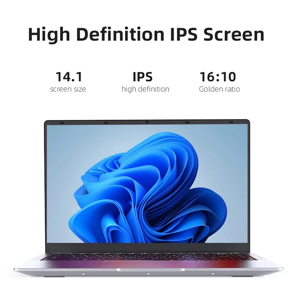 Ноутбук Exotic 2026 14.1" N95 FHD IPS 120 Гц с кристально чистым экраном, 7500 мАч, 32 ГБ/2 ТБ SSD, быстрая клавиатура, дактилоскопическая разблокировка