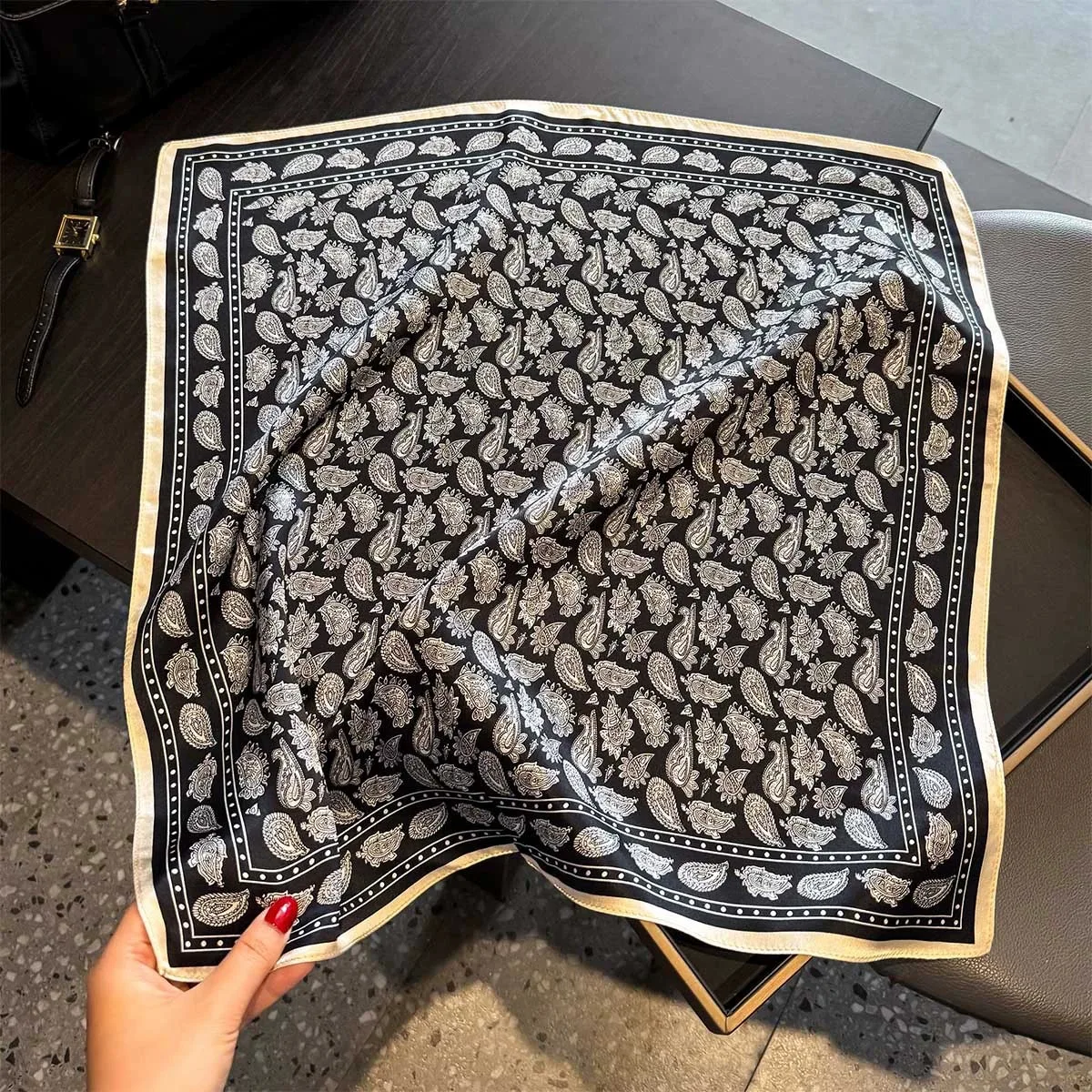 Scarf 100% Silk Bandana Women Square Scarves Wrap Kerchief Spring Fashion Luxury High Quality Headband Hijab Shawls 2026 image 6