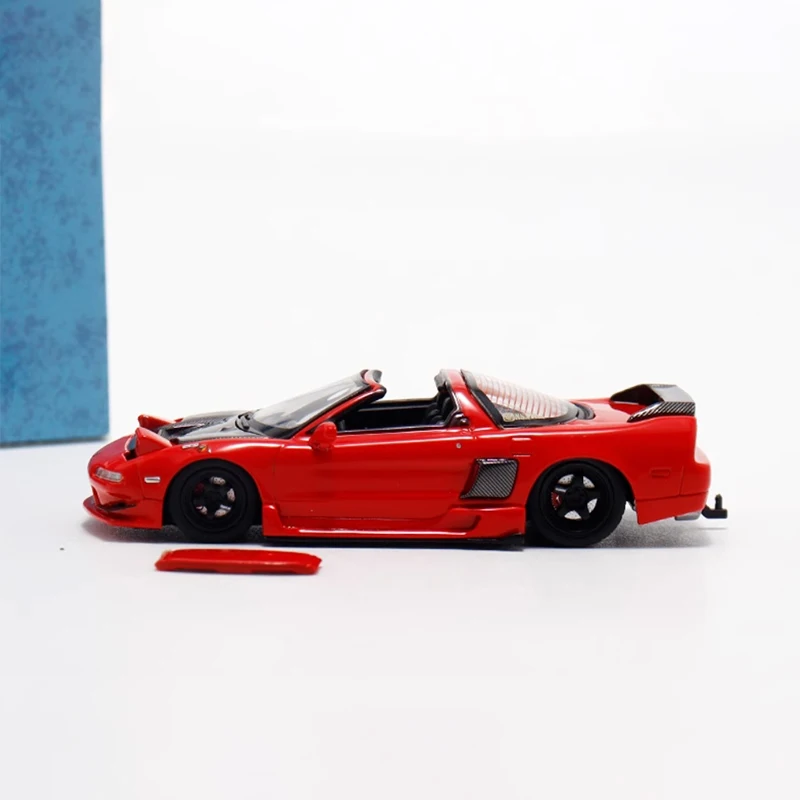 1:64 Scale Honda Acura NSX TRA Modified Camping Trailer Simulation Alloy Car Model Display Collectible Gift Souvenir Decration