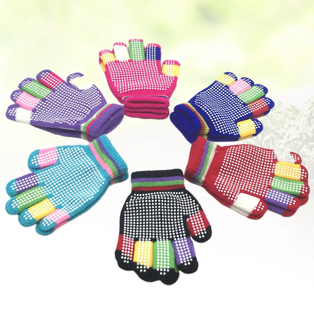 12 زوجًا من قفازات الثلج غير قابلة للانزلاق دافئة وقابلة للتمدد تحافظ على اليدين بشكل مريح في الشتاء بألوان عشوائية #4
