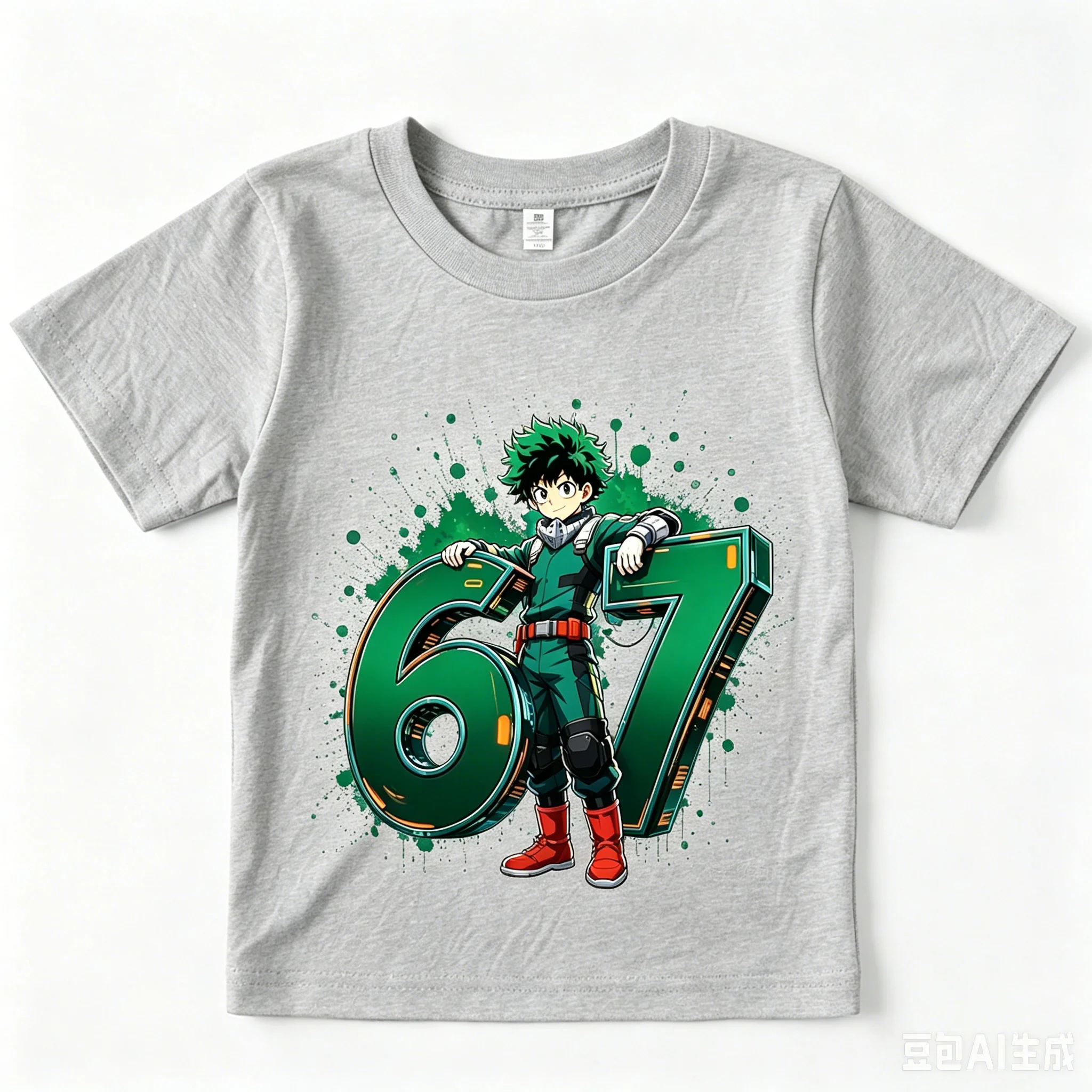 My Hero Academia Izuku Midoriya 67 Print Kids Cotton T Shirt Casual Top for Boys Girls