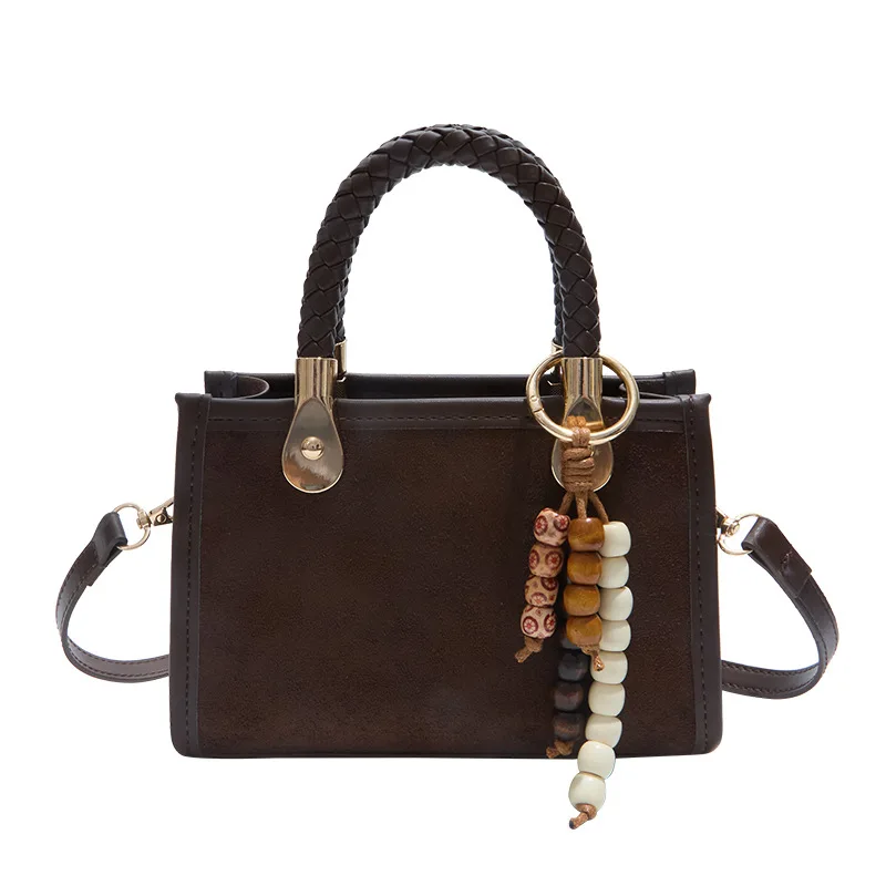 

2025 New Niche Design Handbag for Women, Genuine Leather Multi-way Shoulder Crossbody Purse, Vintage Chic Small Tote for Work