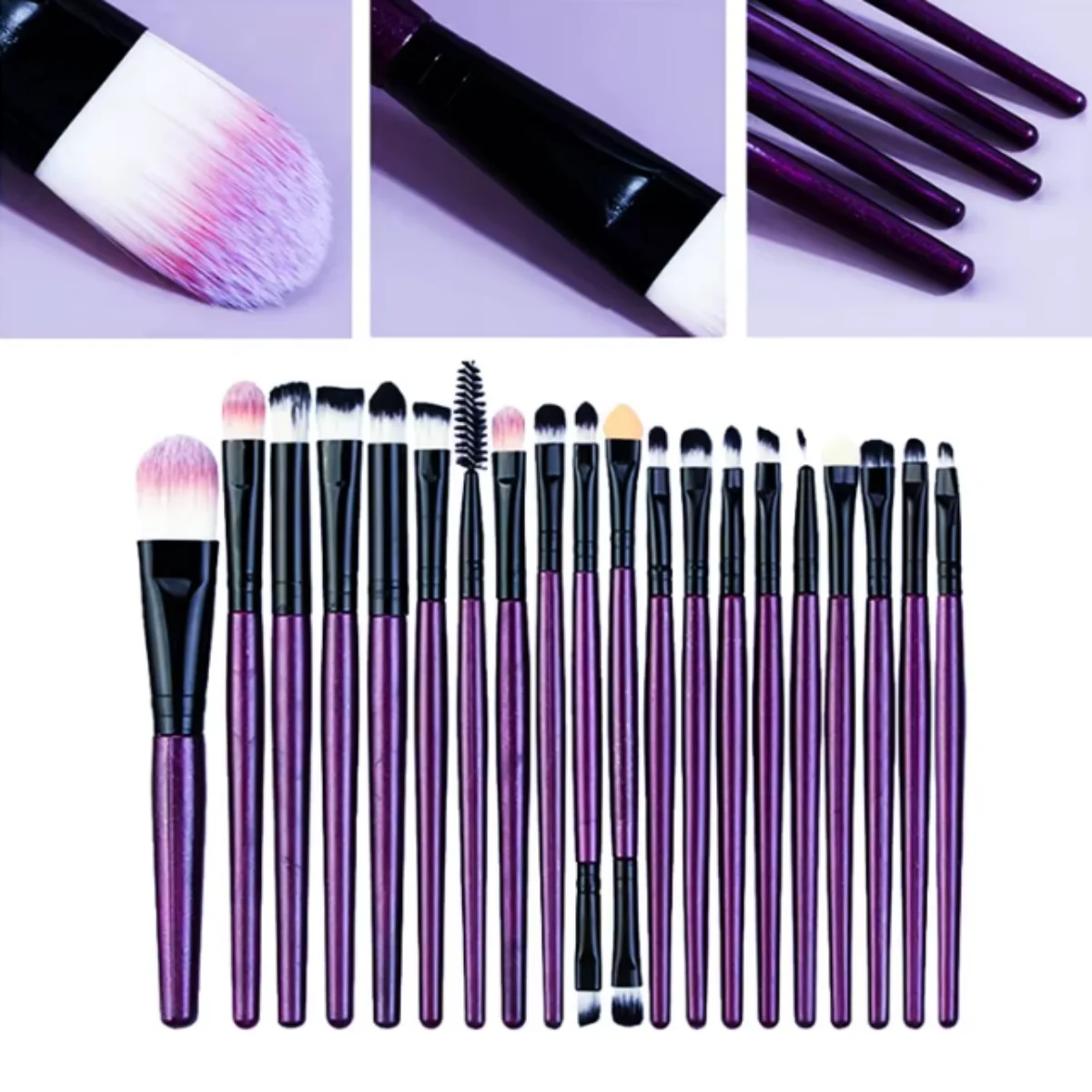 20Pcs Makeup Brush Set Eyeliner Brush Blending Brush Makeup Brushes for Cheeks Eye Cosmetic Foundation Brush Make Up Brushes