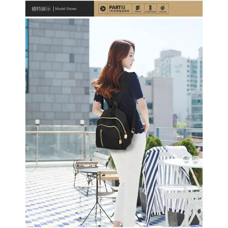 محفظة ظهر صغيرة، كتف للنساء، حقيبة ذات سعة كبيرة