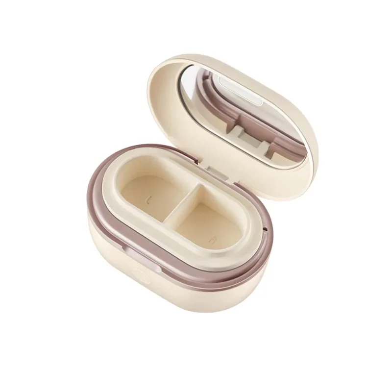 

New Mini Contact Lens Cleaner Compact Contact Lenses Portable High Frequency Cleaner Rechargeable with Mirror