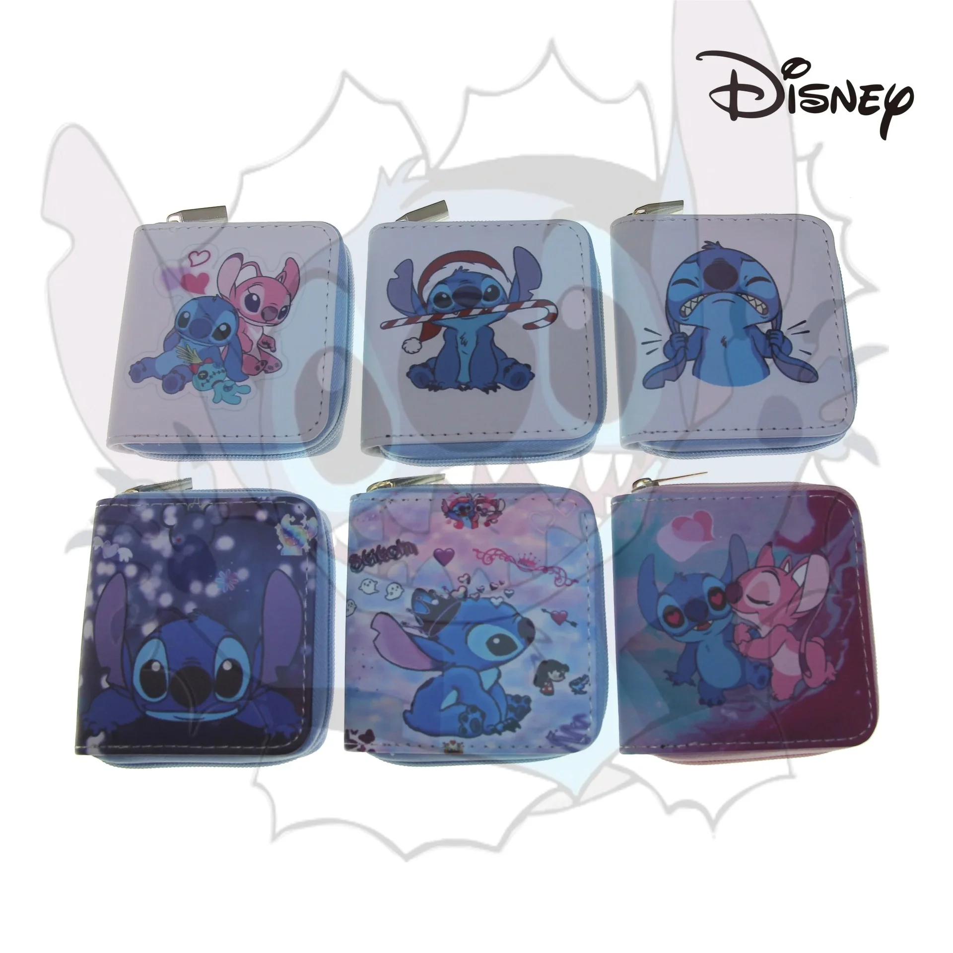 

Disney Lilo & Stitch Wallet Cartoon Stitch Angel Action Anime Figures Cute Originality Cartoon Image PU Coin Purse Children Gift