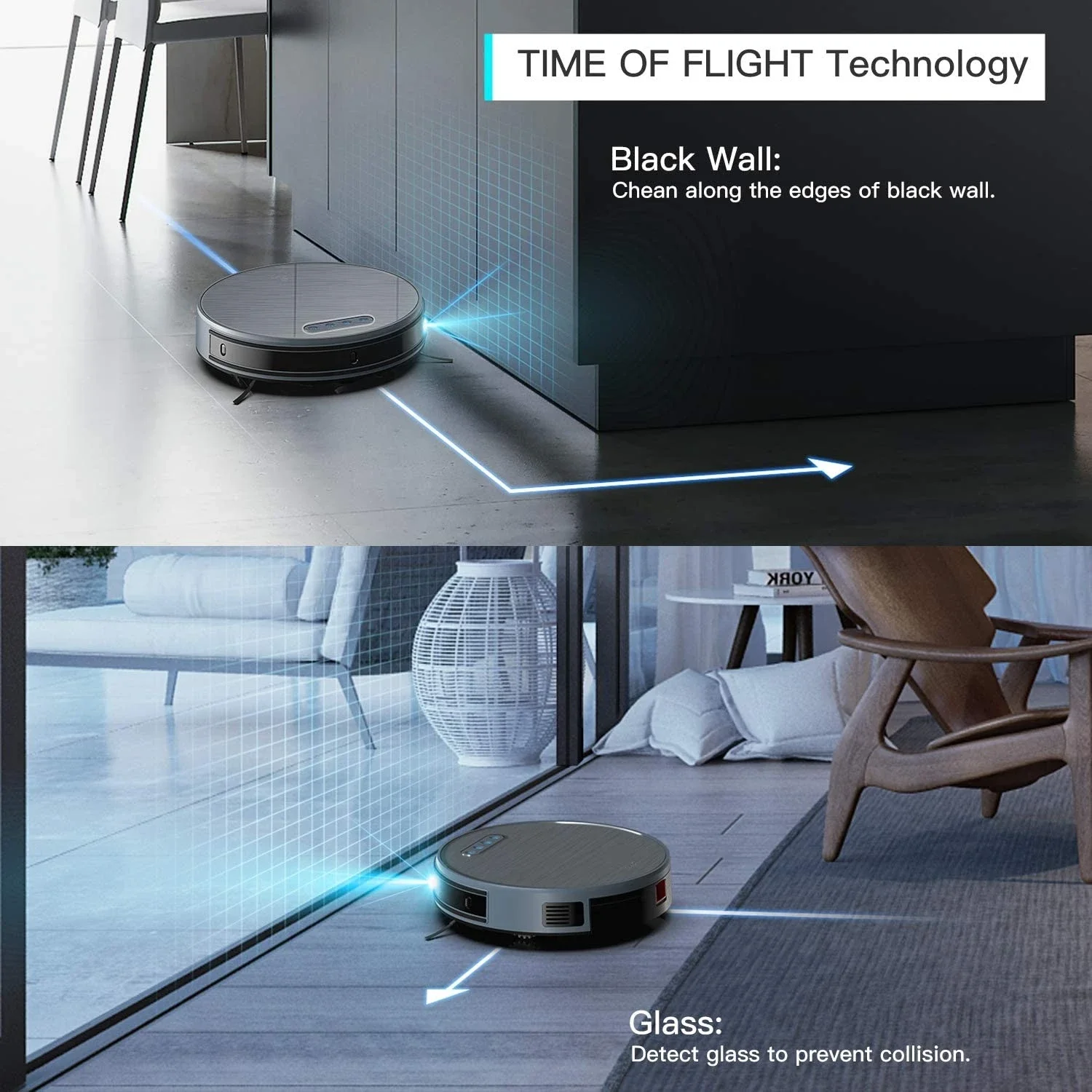 Lefant M571 Smart Robotic Vacuums Sweeper Mopping Cleaning 3in1 TOF Alexa Voice WIFI APP Control Floor Pet Робот-пылесос