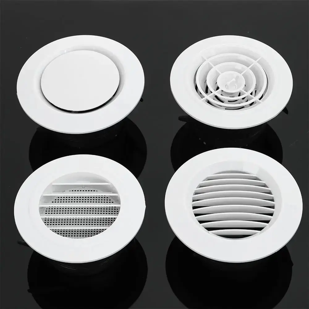 

Adjustable Round Air Vent Extract Valve 75-200mm Plastic Air Vent Extract Valve Grille White Wall Mount