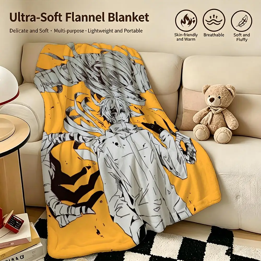 anime A-Ajin Demi Human-n Throw Warm Soft Flannel Blanket, Multi-use for Sofa Bed Camping Travel Nap