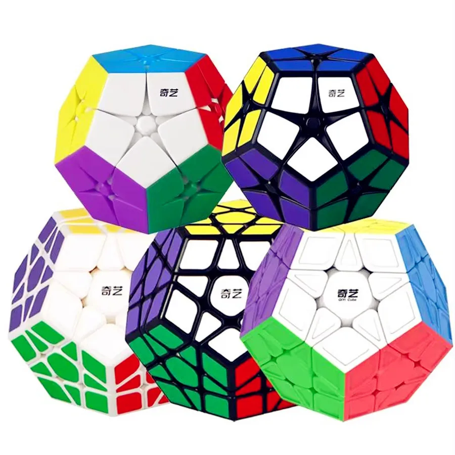 

QiYi Qiheng 2x2 3x3 Megaminx Magic Cube Stickerless / Black Stickers Speed Cube Educational Baby Kids Puzzle Toys Gift