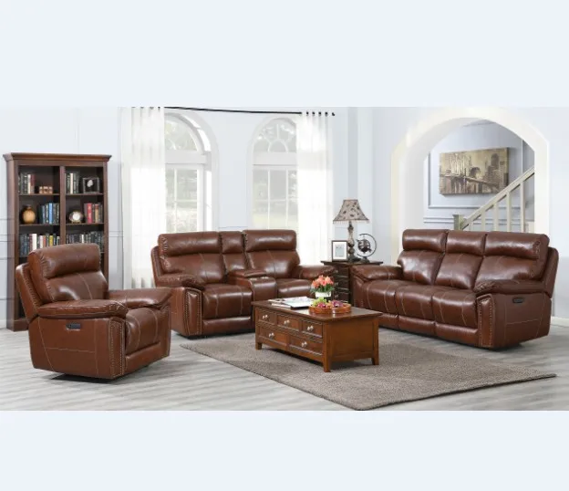 

Living room furniture leather electric recliner combination sofa cover