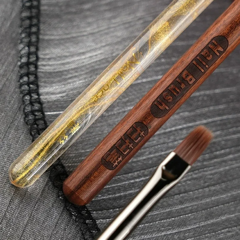 2 نمط مسمار أومبير فرشاة مسمار الفن اللوحة فرشاة قلم التدرج اللون الاكريليك مسمار قلم رسم