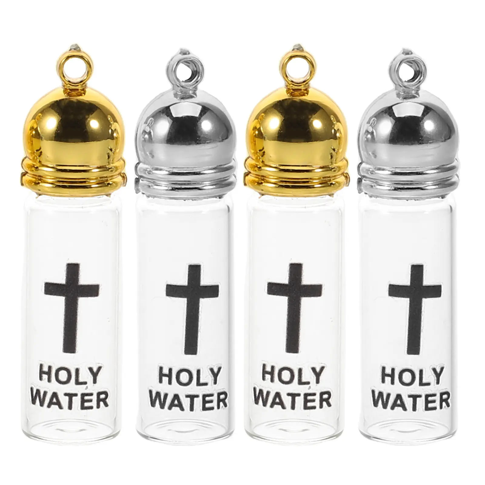 4Pcs Glass Holy Water Bottles Small Empty for Christian Baptism Refillable Blessing Ceremony Containers Holy Water Bottles Bulk