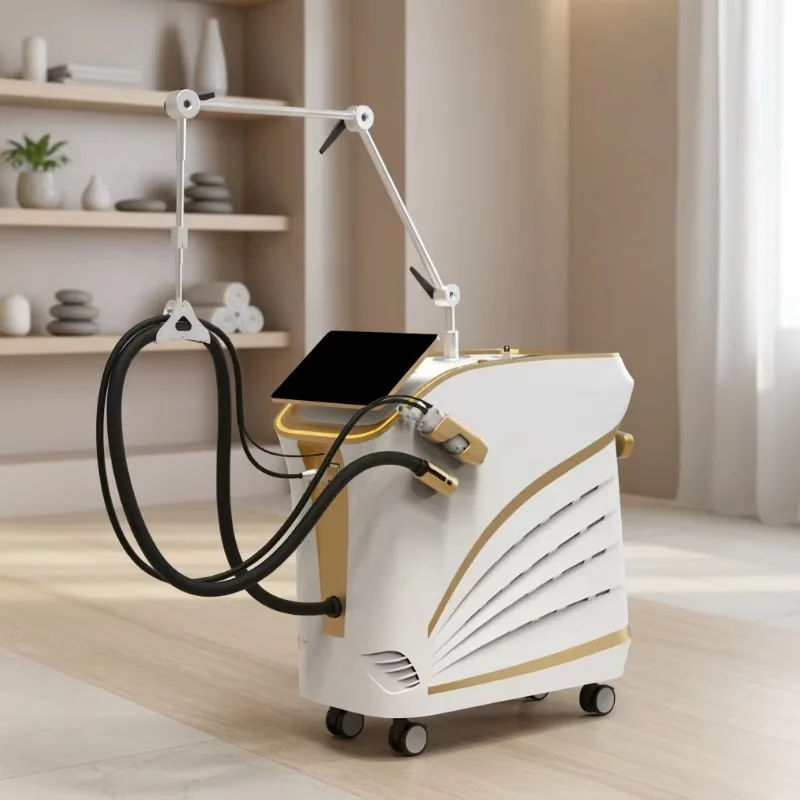 755nm Gentle Alexandrite Laser Medical 1064nm  Long Pulse Air Cooling System High Permanent Energy Hair Removal Device