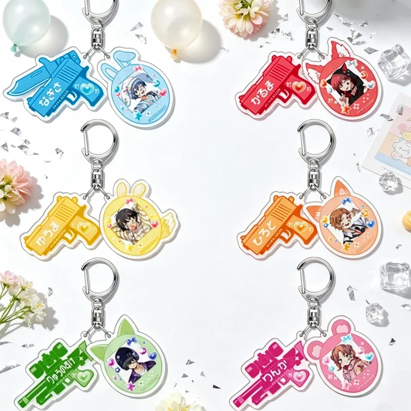 Exquisite Products 6CM Acrylic Pendant Keychain Assassination Classroom Anime Koro-sensei/Tadaomi Karasuma Gifts 2-Piece Set