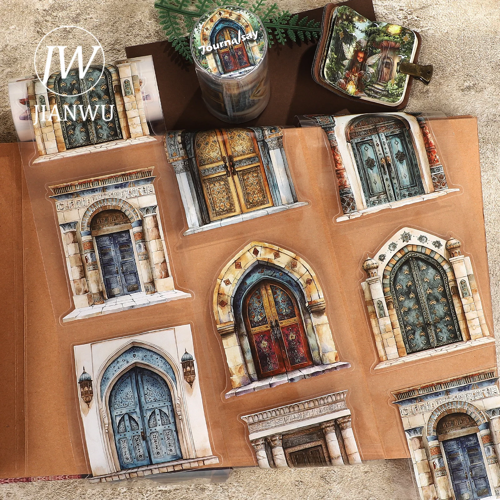 fita-adesiva-pet-jianwu-80mm-200cm-vintage-para-scrapbooking-colagem-de-materiais-diario-criativo-e-papelaria-diy