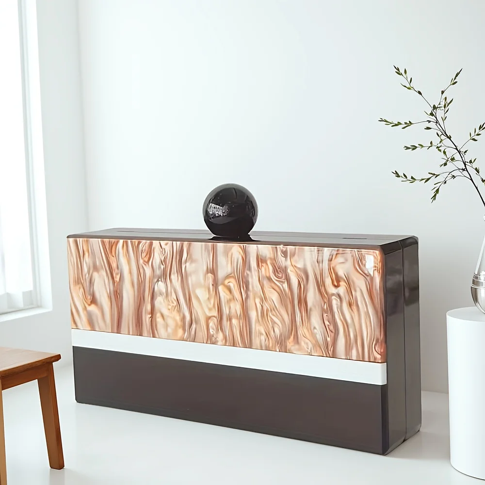 

Acrylic Luxury Party Evening Handbag Woman Wedding Box Vintage Clutch Female Flap Tote Bag Handbag Brown Striped Handmade Purse