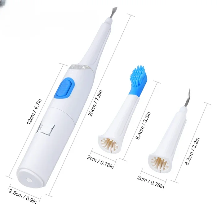 

Hot selling dog ultrasonics toothbrush electric tartar remover pet tooth cleaner animal dentals calculus scraper