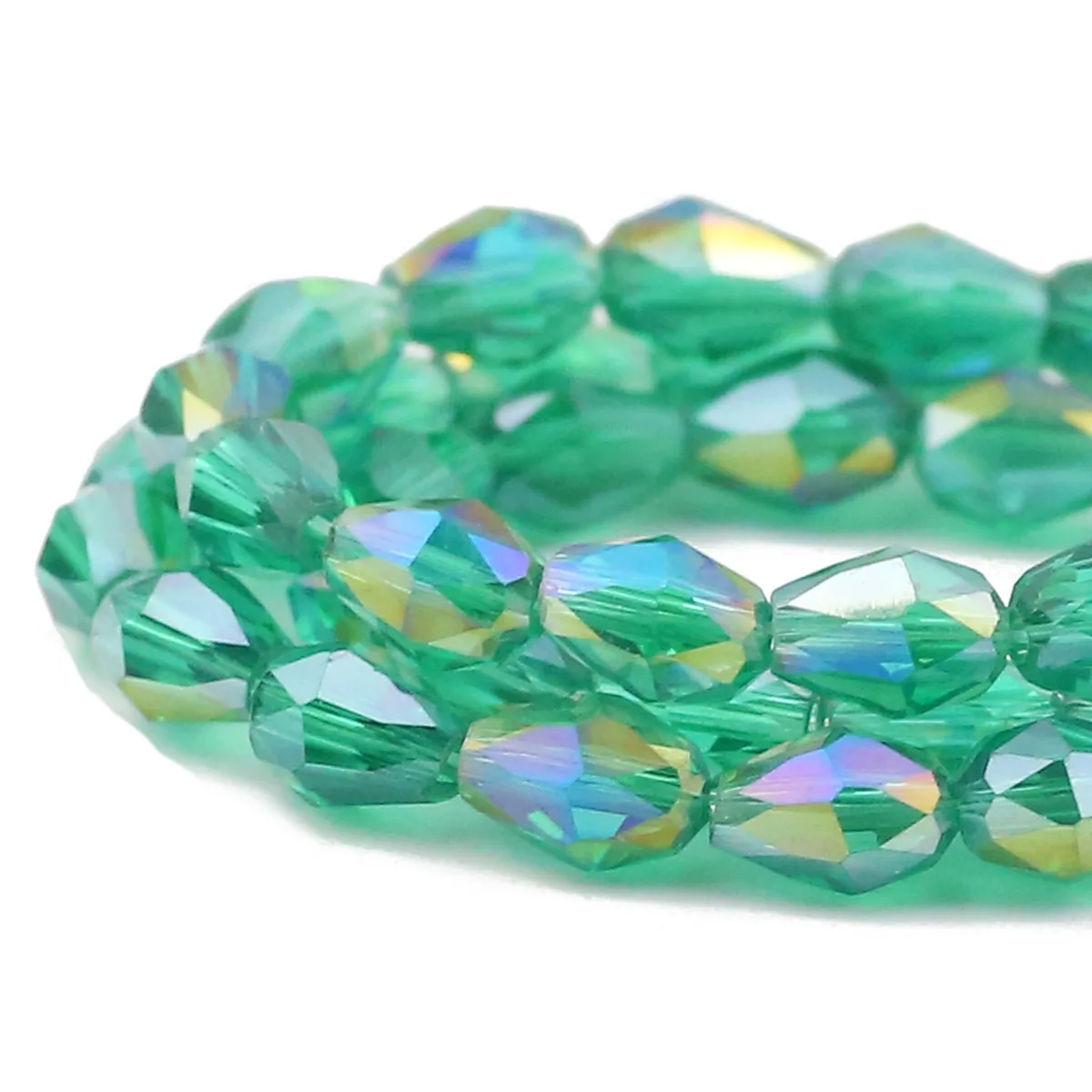 3x5/4x6mm 100 stücke Wasser Tropfen Form Malachit Grün Österreichischen Kristall Glas Spacer Perlen für Schmuck Machen DIY Armbänder Halsketten