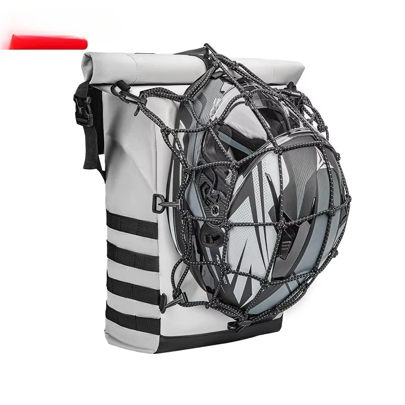 Mochila impermeable con bolsa de malla, paja, bolsa de almacenamiento de agua.