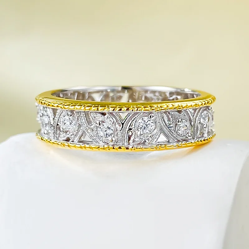 S925 Silver Lace Edge Ring Fashion Romantic Narrow Pattern Ring Wholesale for Women