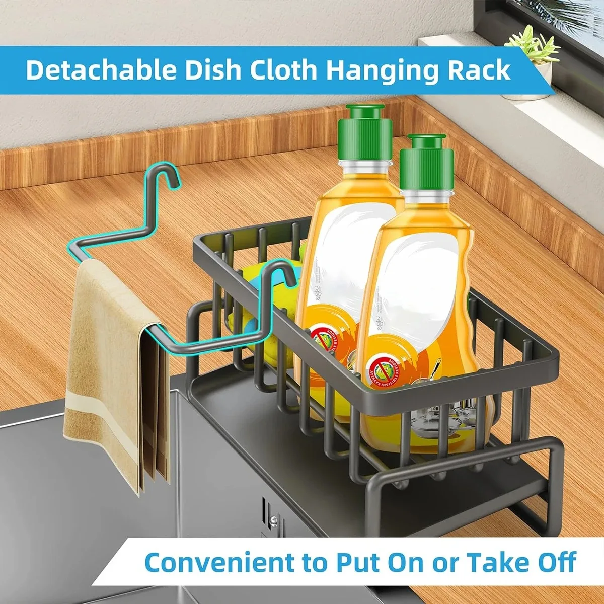 Kitchen Sink Drain Rack Organizer Sponge Storage Faucet Holder Soap Drainer Dishcloth Towel Rack Kitchen Sink Organizer