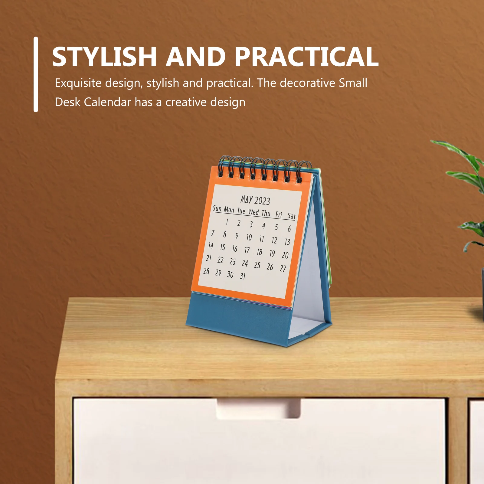 

Small Desk Calendar Decorative Mini Table 2023 Stylish Practical Grey Coil Design Home Office Ornament Planner