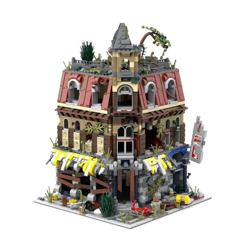 MOC-133707 Post Apocalyptic Coffee Shop Corner 2177PCS Adult and Children Puzzle Education Birthday Christmas Toy Gift Ornaments