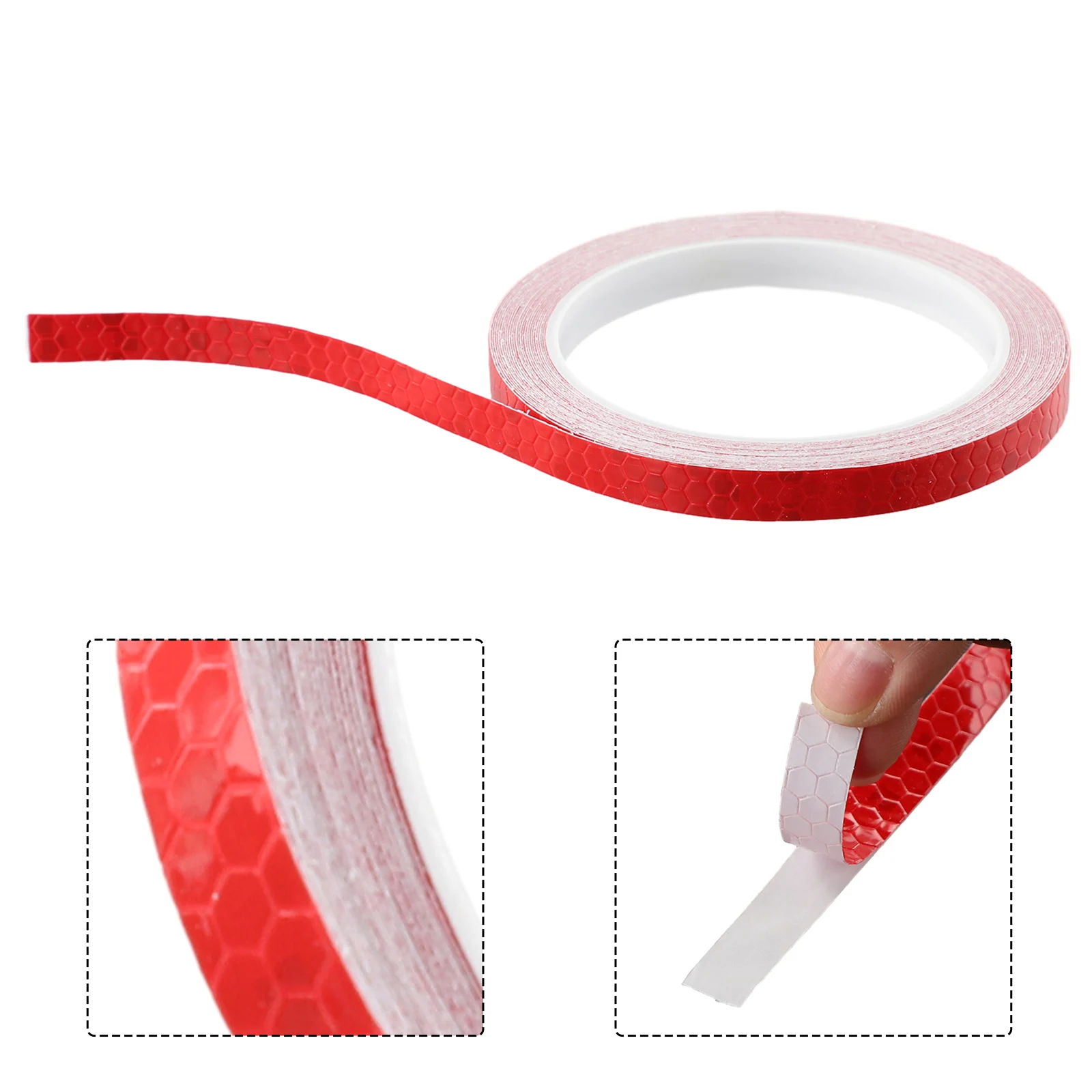 Tape Car Sticker 1cm*8m Accessories Door Edge Bead Eyebrow PVC Wear-resistance Reflective Stickers Safety Practical